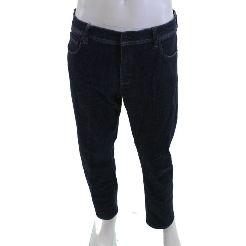 Alberto Mens Straight Tapered Dark Blue Jeans Size 33